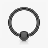 Piercing Captive de Aço Preto elegante e seguro