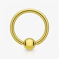 Piercing Captive de Aço – Dourado Elegante e Seguro