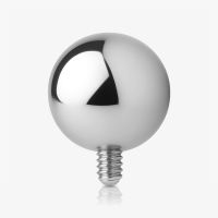 Bolinha Prateada Base Microdermal em Aço Cirúrgico