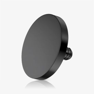 Disco Plano Preto de aço para base microdermal 1.6mm