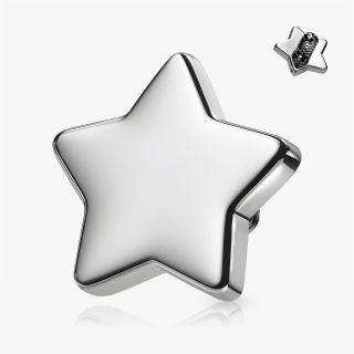 Estrela Aço Base Microdermal com brilho e segurança 1.6mm