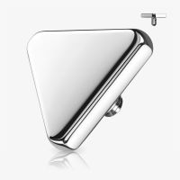 Triângulo Prateado de Titânio para Microdermal com Estilo