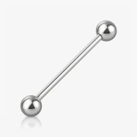 Piercing Transversal Bolinha em Aço Cirúrgico | ALARGS