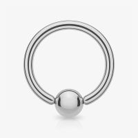 Piercing captive titânio prateado e hipoalergênico
