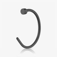 Piercing Nariz Preto Argola em aço cirúrgico resistente