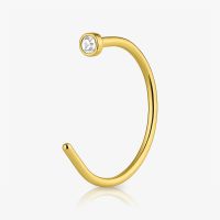 Piercing Nariz Dourado Argola Strass – ALARGS