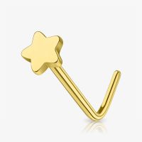 Piercing Nariz L Estrela com brilho elegante e delicado