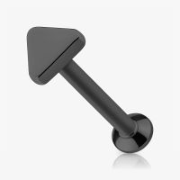 Piercing Labret Triângulo em Aço Cirúrgico Preto
