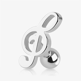 Piercing Barbell - Clave de Sol - Piercings de Cartilagem