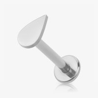 Piercing Cartilagem Labret Gota com design elegante prateado