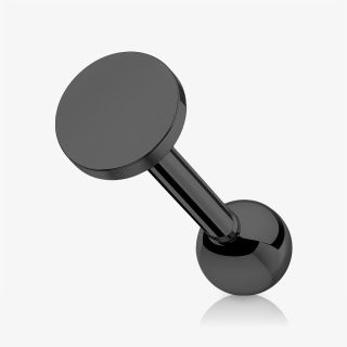 Piercing Tragus Preto em aço cirúrgico com formato de círculo