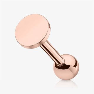 Piercing Tragus Rosé com zircônia em formato de círculo