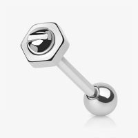 Piercing Língua Parafuso em aço cirúrgico com design único