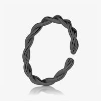 Piercing Argola de Aço Clicker Preta Trançada – ALARGS