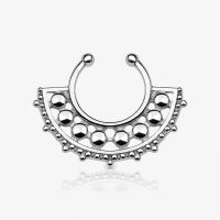 Piercing Septo Falso Indiano Prateado com Estilo Étnico Único