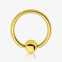 Piercing Captive de Aço Cirúrgico Dourado 1.6mm