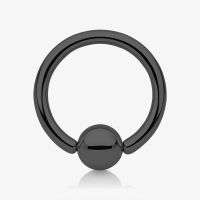 Piercing Captive de Aço Cirúrgico Preto 2mm