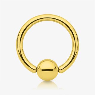 Piercing Captive de Aço Cirúrgico Dourado - 2mm - Piercings Captive