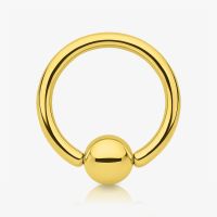 Piercing Captive de Aço Cirúrgico Dourado 2mm