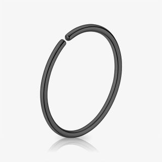 Piercing Argola de Aço dobrável na cor preta com acabamento liso