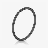 Piercing Argola de Aço Dobrável Preta com Acabamento Premium