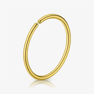 Piercing Argola de Aço dourado com fecho dobrável em aço cirúrgico
