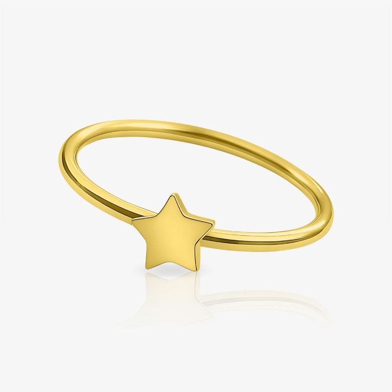 Piercing argola dobrável dourado com estrela em aço cirúrgico