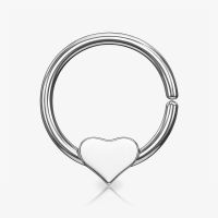 Piercing Argola Dobrável Coração com pingente removível