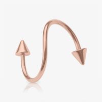 Piercing Espiral Rosê Spike em Aço Cirúrgico de Qualidade