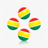 Bolinha de Acrílico para piercing estilo colorido reggae