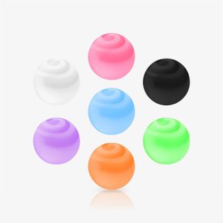 Bolinha de Acrílico Estilo colorida para piercing com design doce