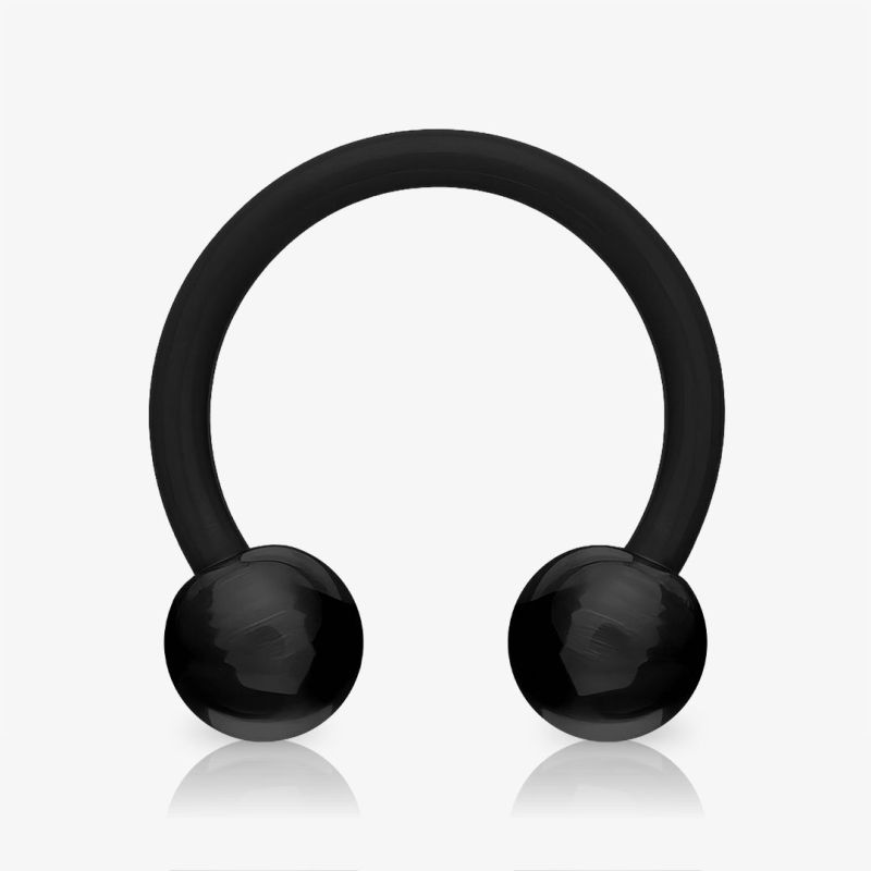 Piercing Ferradura Flexível 1.6mm Bolinha Acrílica