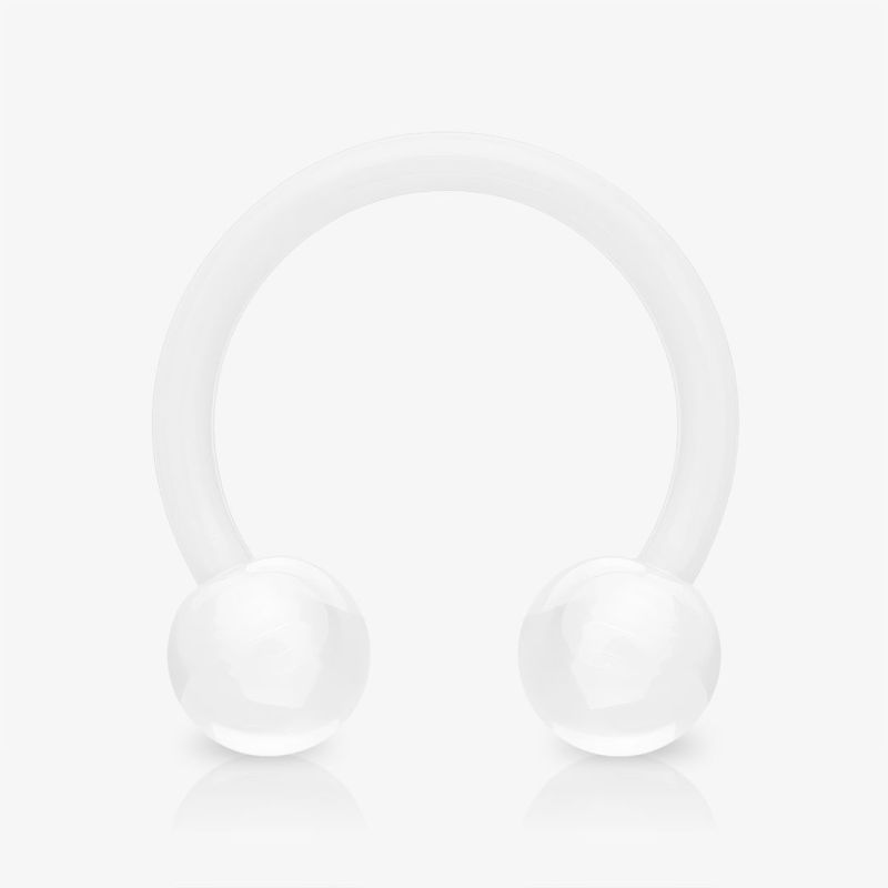 Piercing Ferradura Flexível Bolinha Acrílica