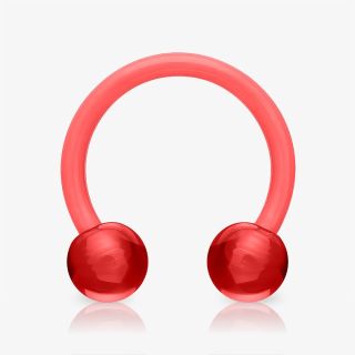 Piercing Ferradura Flexível Bolinha Acrílica