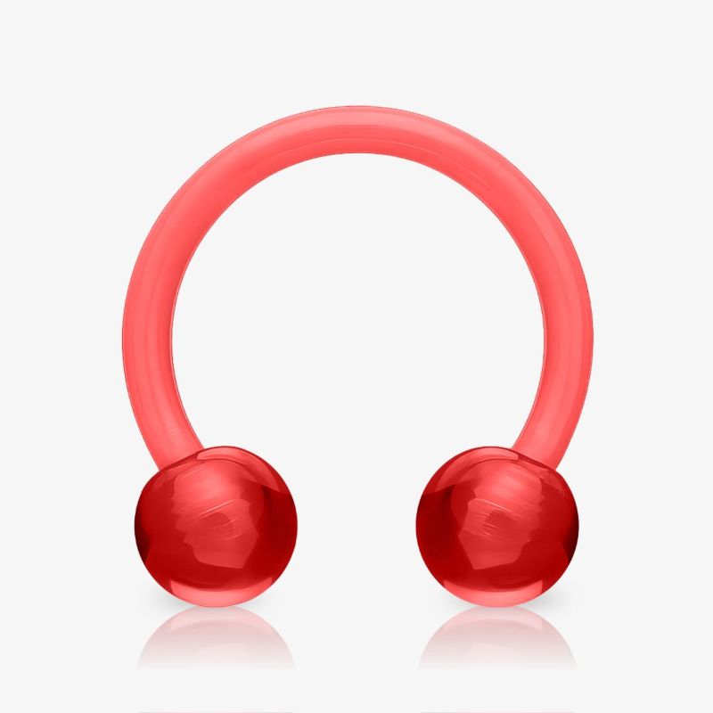 Piercing Ferradura Flexível Bolinha Acrílica