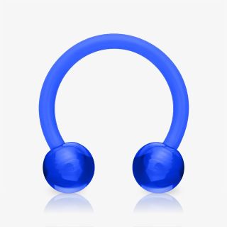 Piercing Ferradura Flexível 1.6mm Bolinha Acrílica