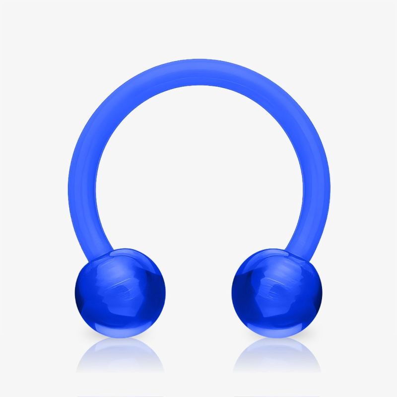 Piercing Ferradura Flexível 1.6mm Bolinha Acrílica