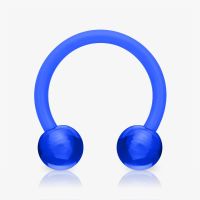 Piercing Ferradura Flexível com Bolinha Colorida 1.6mm