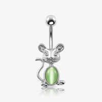 Piercing Umbigo Ratinho com Pingente Animal Feminino