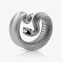 Plug Aço Cirúrgico Cobra Enrolada: Beleza Única | ALARGS