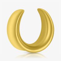 Plug Lua Crescente em Aço Cirúrgico Dourado | ALARGS