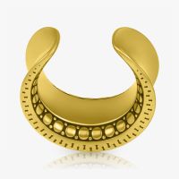 Plug Vintage em Aço Cirúrgico Dourado: Elegância | ALARGS