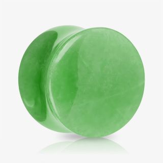 Plug Pedra Aventurina com acabamento polido e tom verde natural