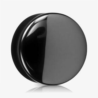 Plug Pedra Hematita com superfície polida em formato cilíndrico