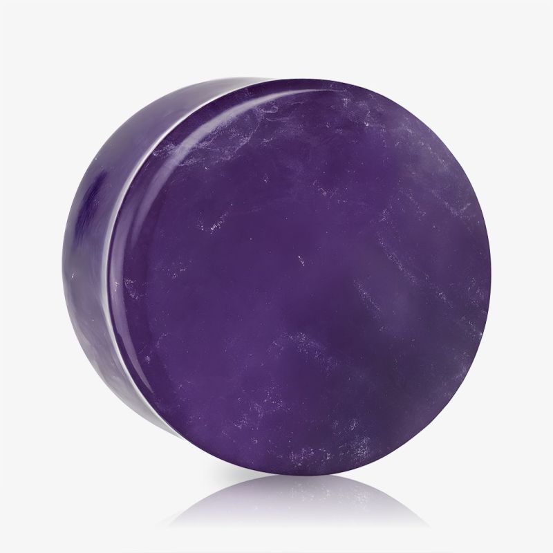 Plug de Pedra Ametista em formato gota com acabamento roxo natural