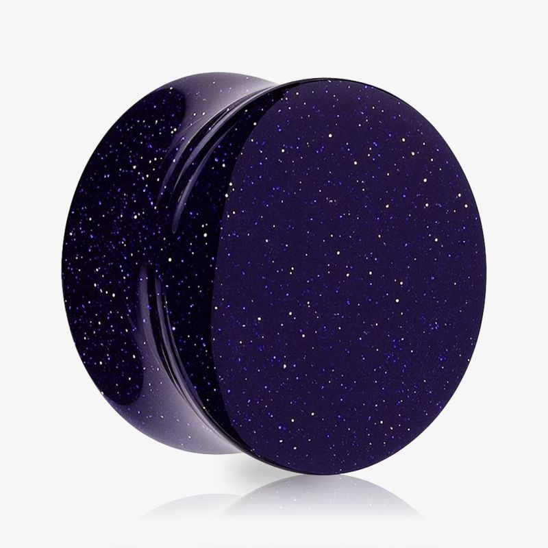 Plug Pedra Estrela em formato cilíndrico com brilho natural e acabamento polido