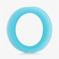 Plug Silicone Azul Claro Redondo Vazado Super Leve | ALARGS