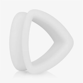 Plug Silicone Branco Triângulo Vazado - Alargadores