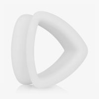 Plug Silicone Branco Triângulo com Design Vazado Confortável