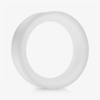 Plug Silicone Branco Redondo Vazado Flexível e Confortável